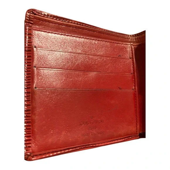 Louis Vuitton Red Epi Leather Bifold Wallet. Pre-loved - Picture 5 of 6